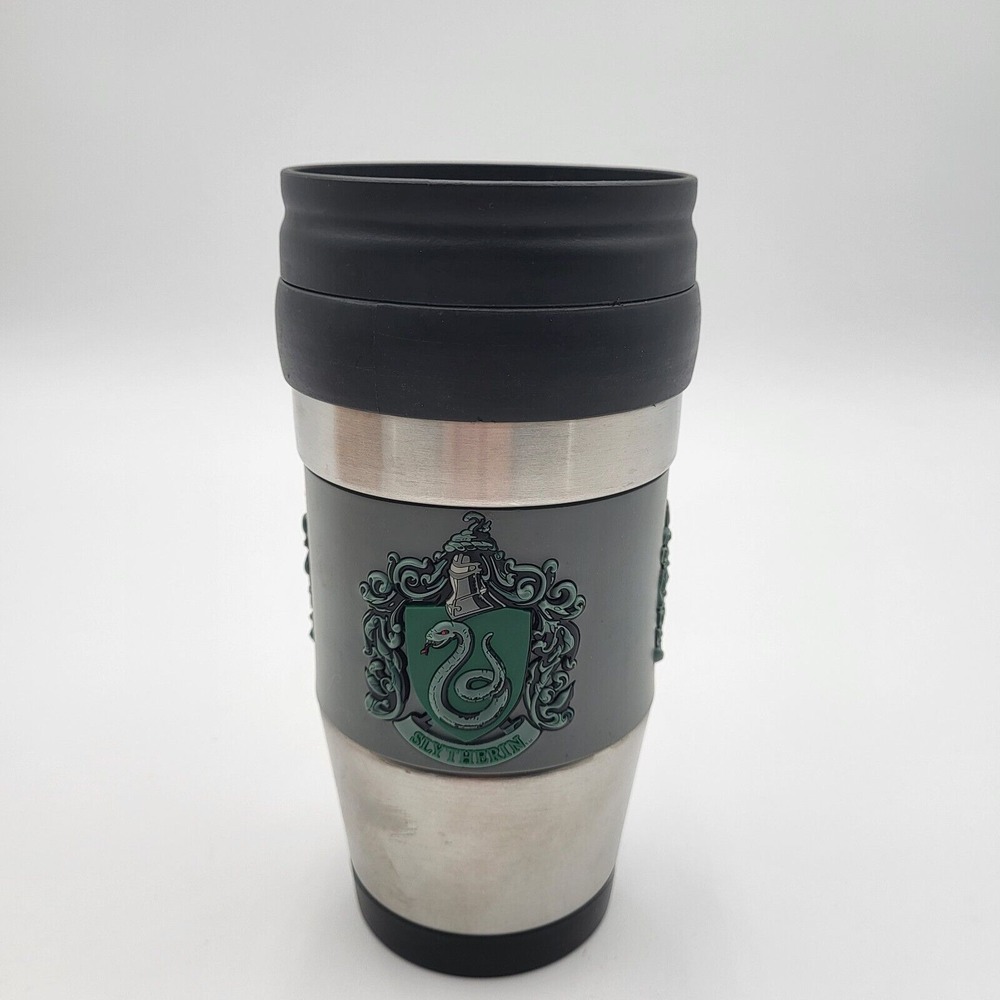 Slytherin 14oz Stainless Tumbler Travel Mug Lid Wizarding World of Harry Potter